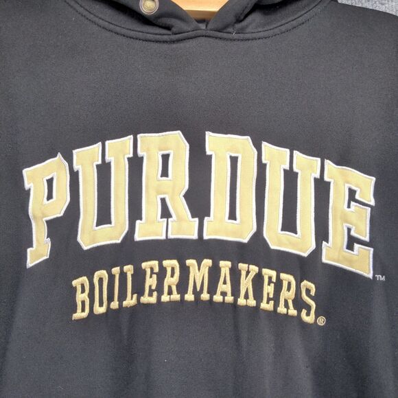 Colosseum Athletics Men's Purdue Boilermakers Hoodie Black Small Embroidered - Picture 4 of 14